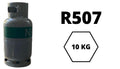 R507 Refrigerant — 10 kg Refillable Cylinder