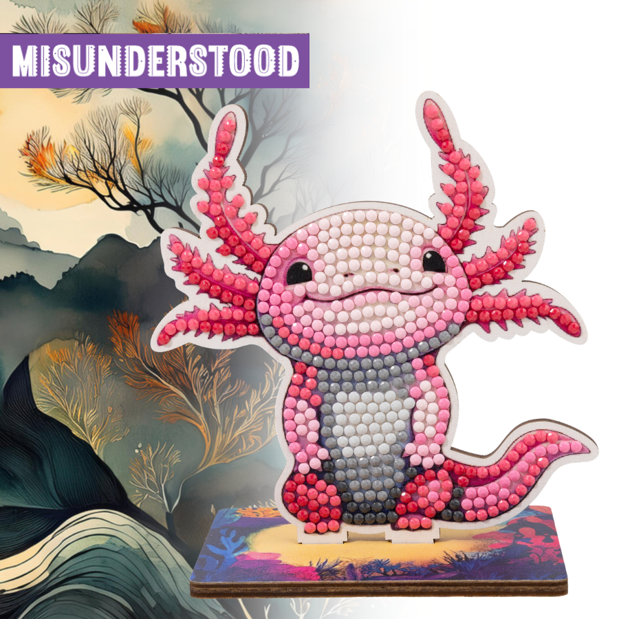 Axolotl Crystal Art Wildlife Buddies