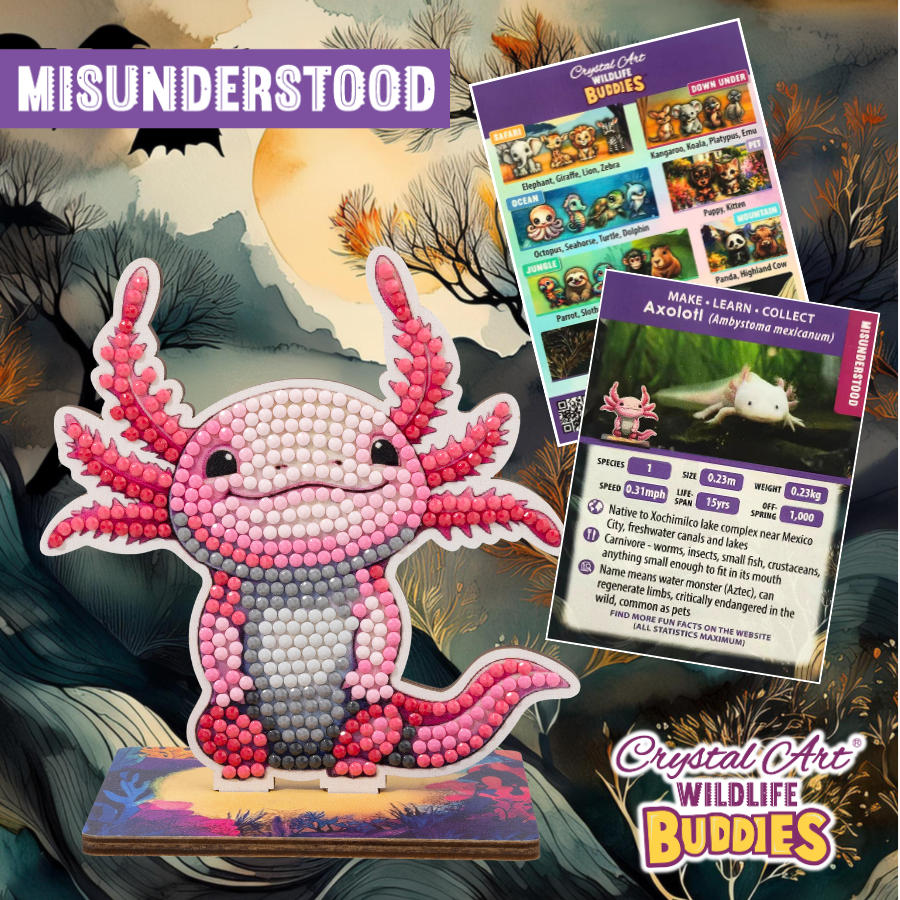 Axolotl Crystal Art Wildlife Buddies