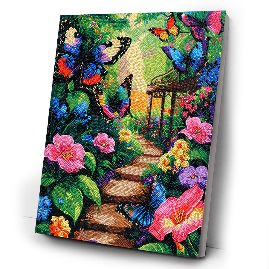 Butterfly Lane Crystal Art Canvas Kit 40x50cm