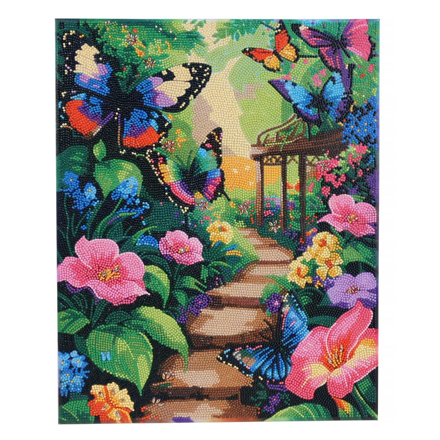 Butterfly Lane Crystal Art Canvas Kit 40x50cm