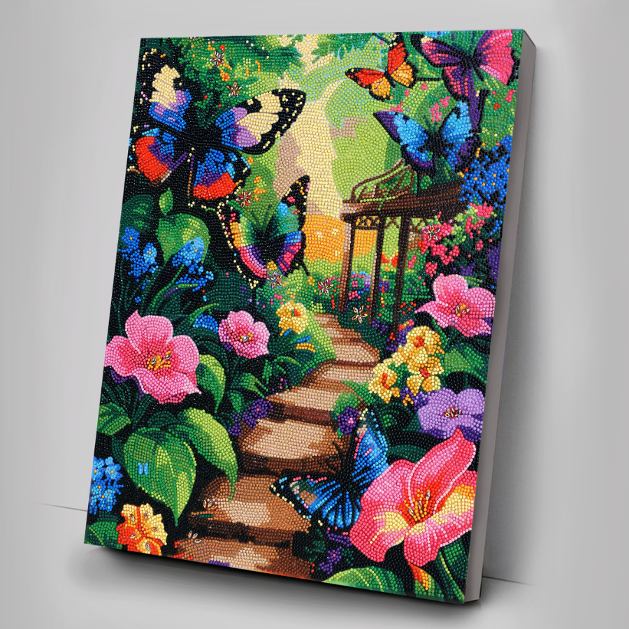 Butterfly Lane Crystal Art Canvas Kit 40x50cm