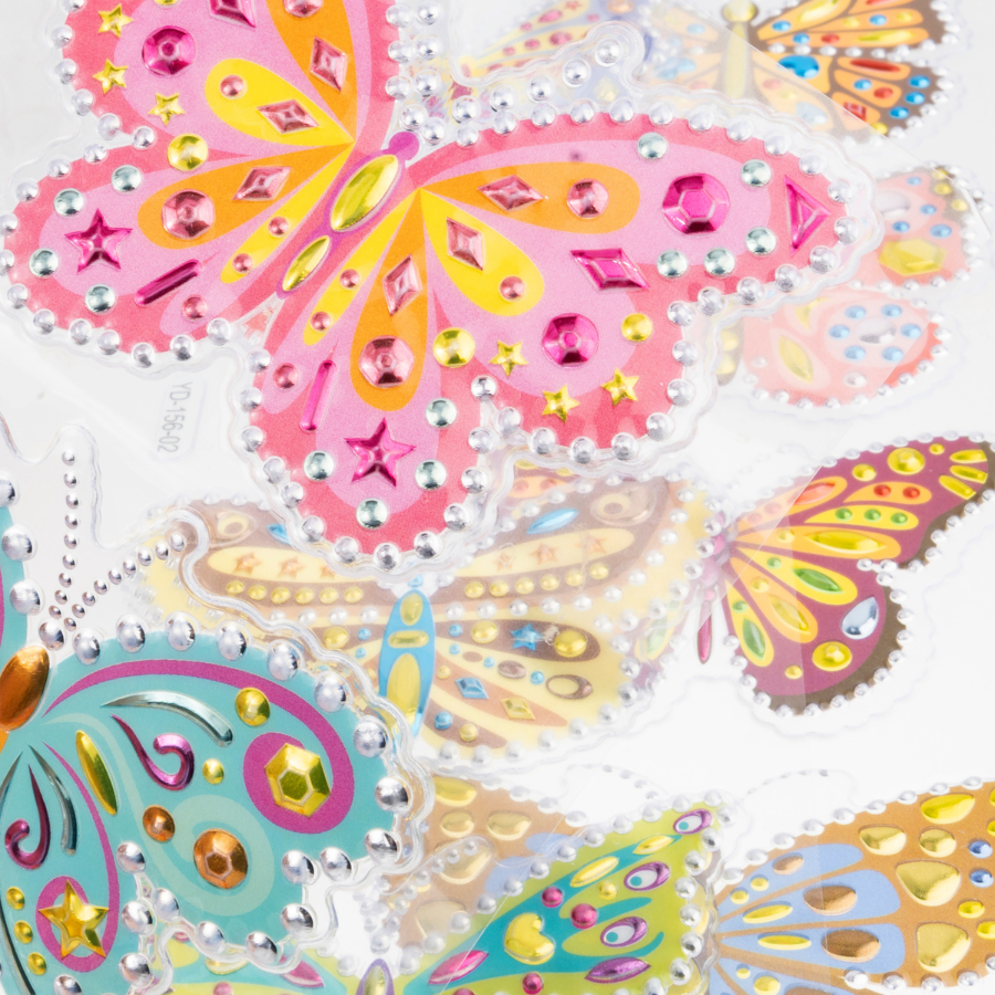 Butterfly Motif Adhesive Stickers x 96