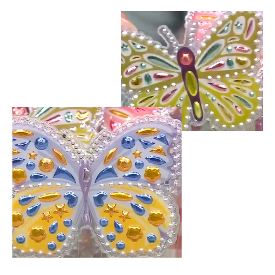 Butterfly Motif Adhesive Stickers x 96