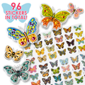 Butterfly Motif Adhesive Stickers x 96