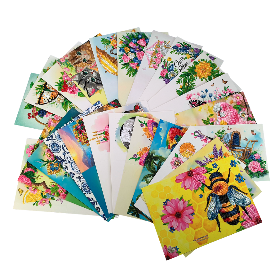Summer Crystal Art Card Making Kit x 24 Cards