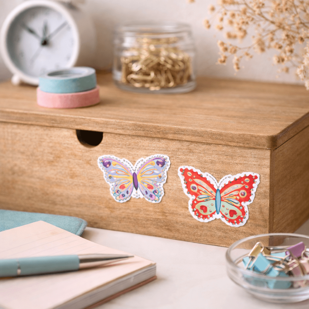 Butterfly Motif Adhesive Stickers x 96