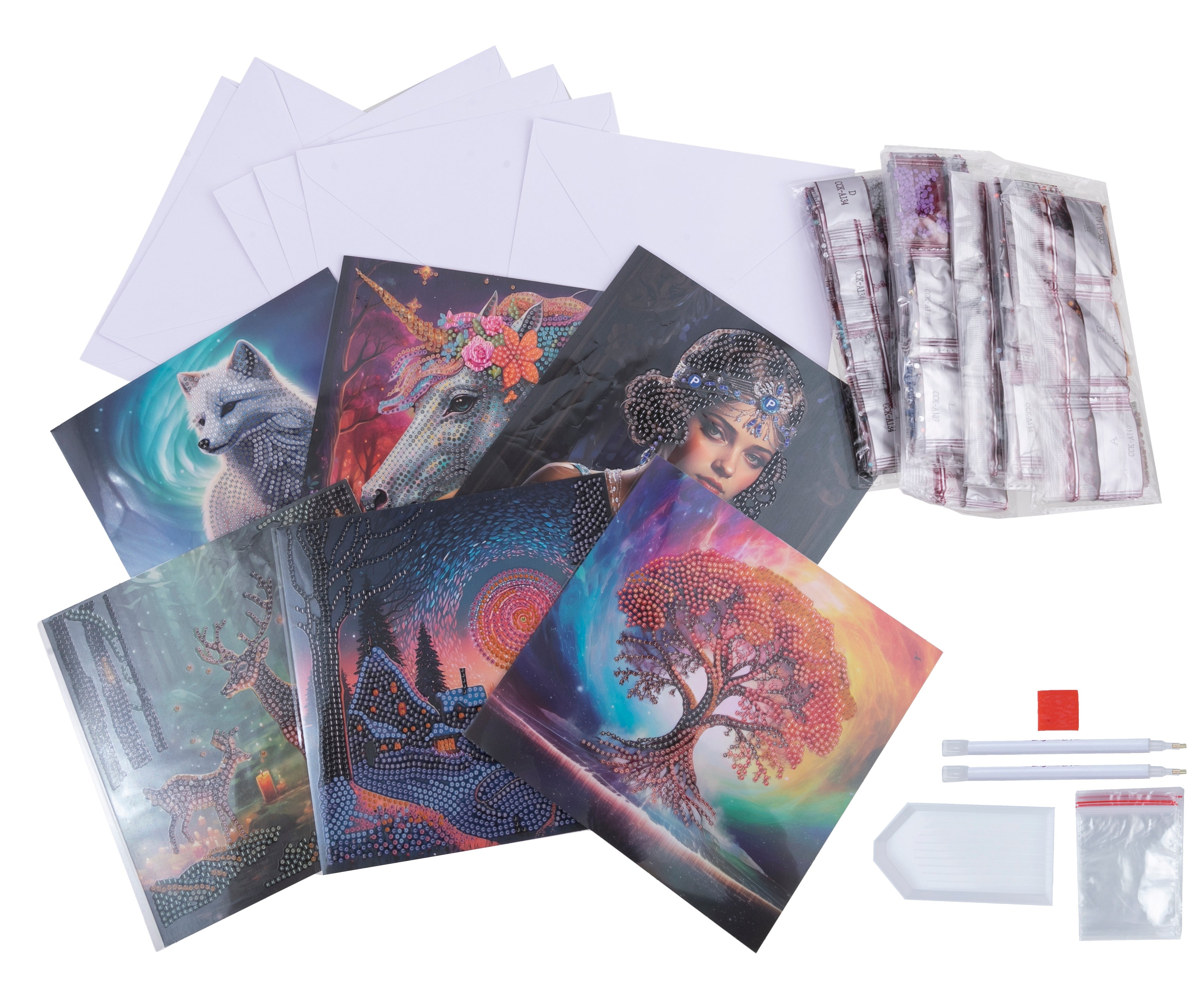 Enchanted Collection Crystal Art Cards Set of 6