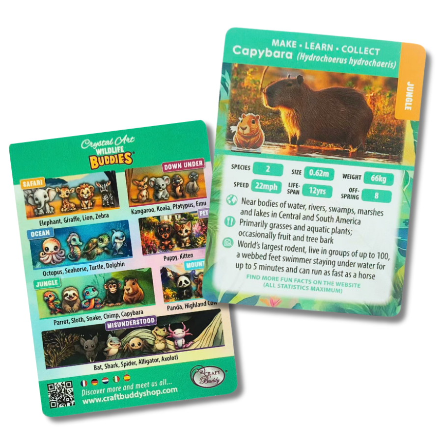 Capybara Crystal Art Wildlife Buddies