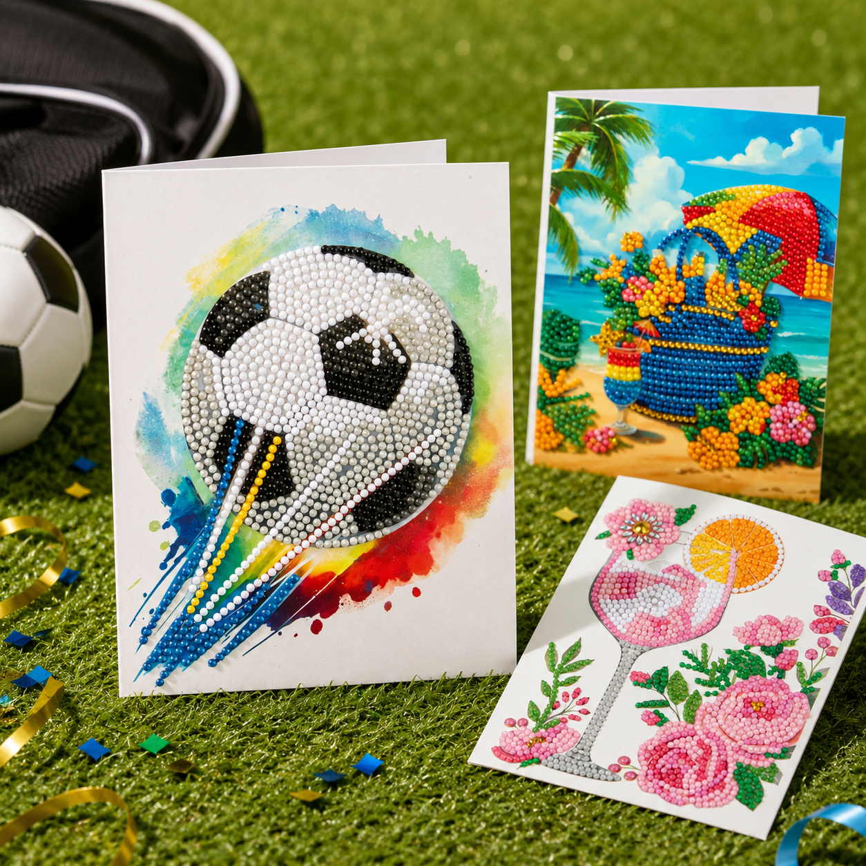 Summer Crystal Art Card Making Kit x 24 Cards