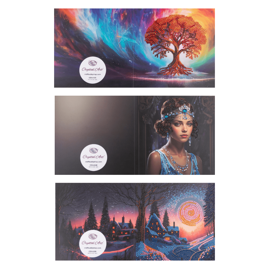 Enchanted Collection Crystal Art Cards Set of 6