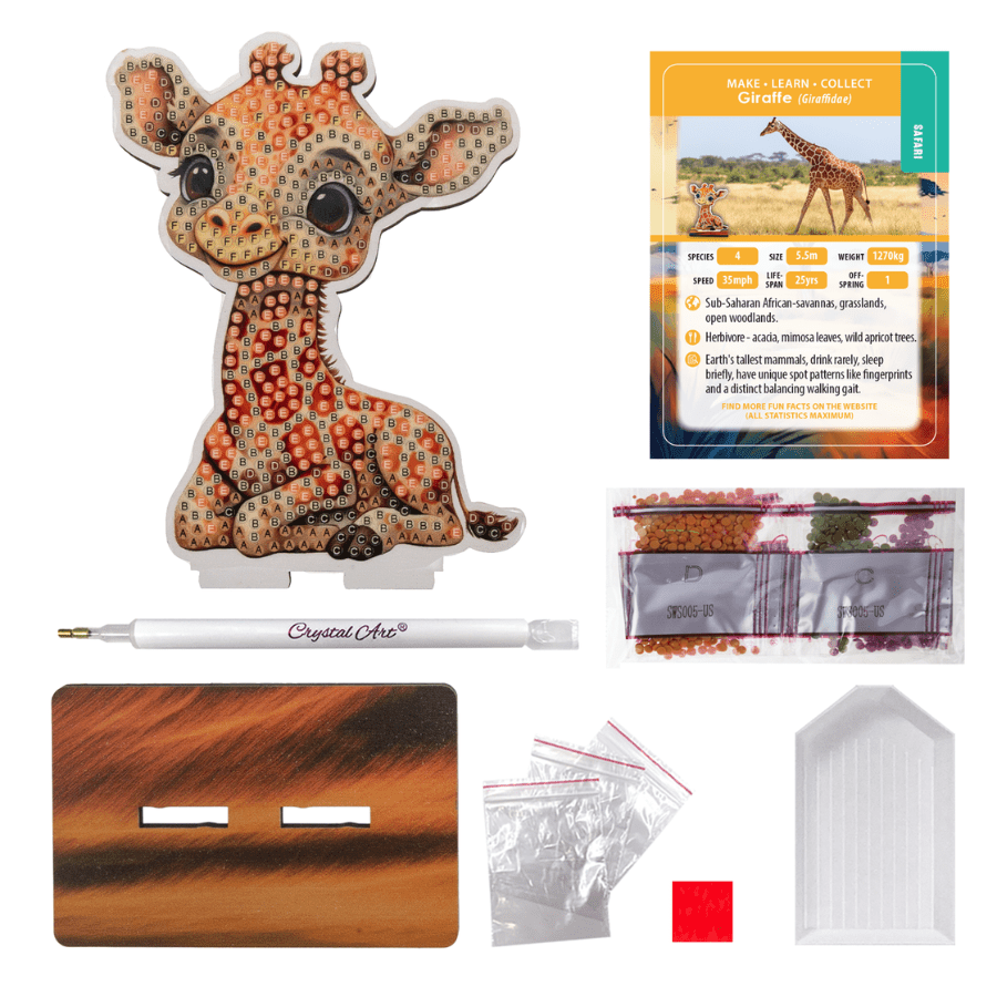 Giraffe Crystal Art Wildlife Buddies