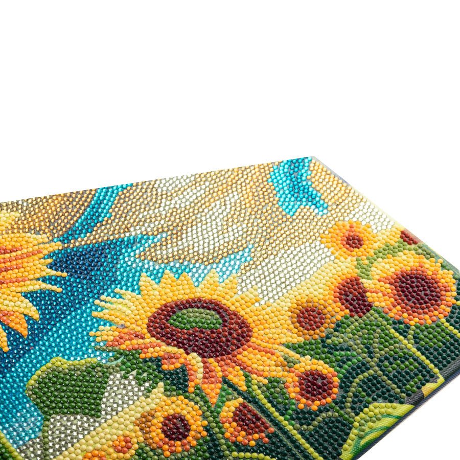 “Golden Sunflower Blooms” Crystal Art Canvas Kit 30x30cm