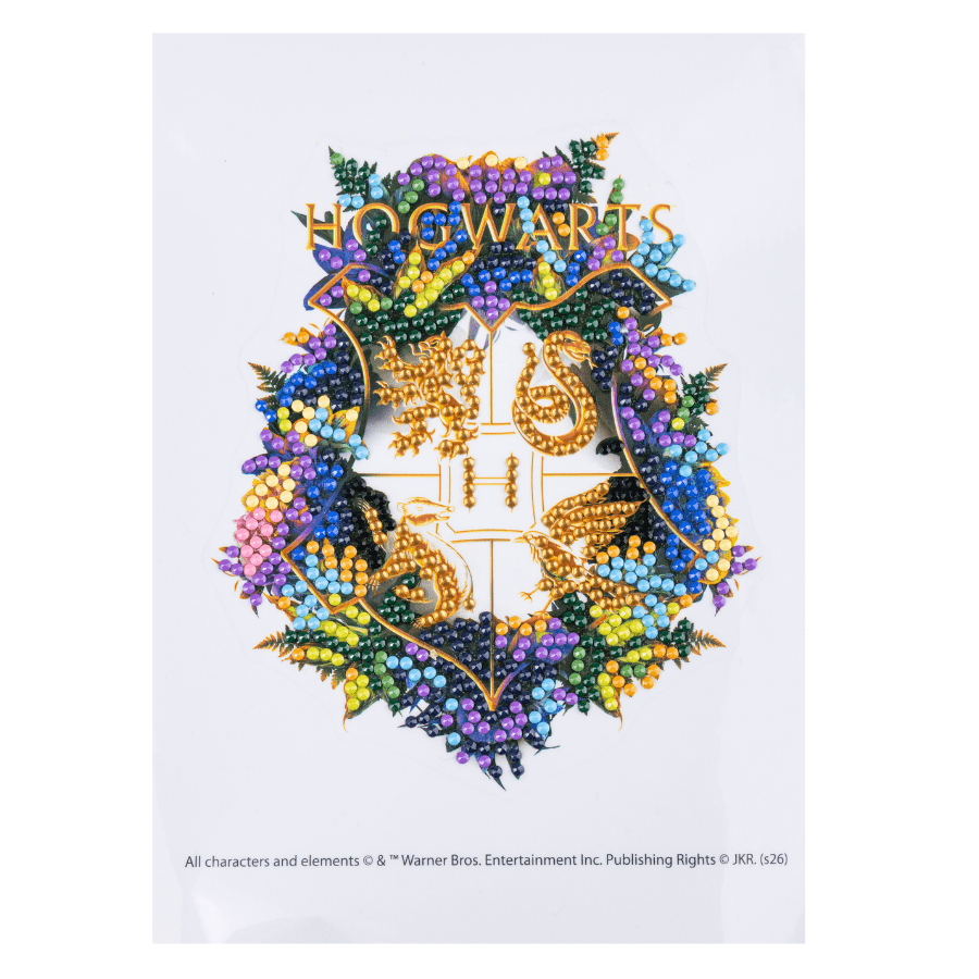 Harry Potter Hogwarts Crest Crystal Art Sticker Special Edition