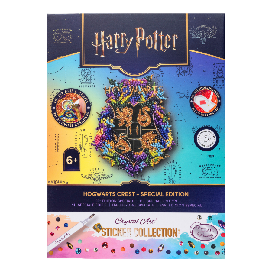 Harry Potter Hogwarts Crest Crystal Art Sticker Special Edition