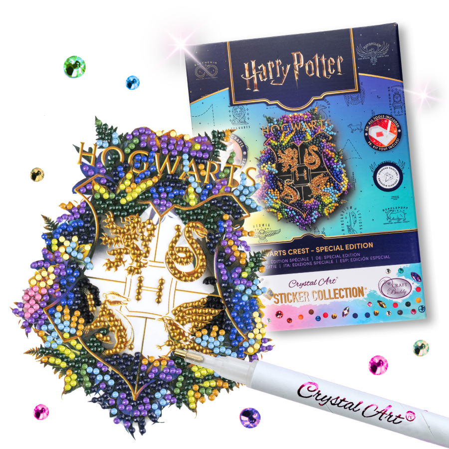 Harry Potter Hogwarts Crest Crystal Art Sticker Special Edition