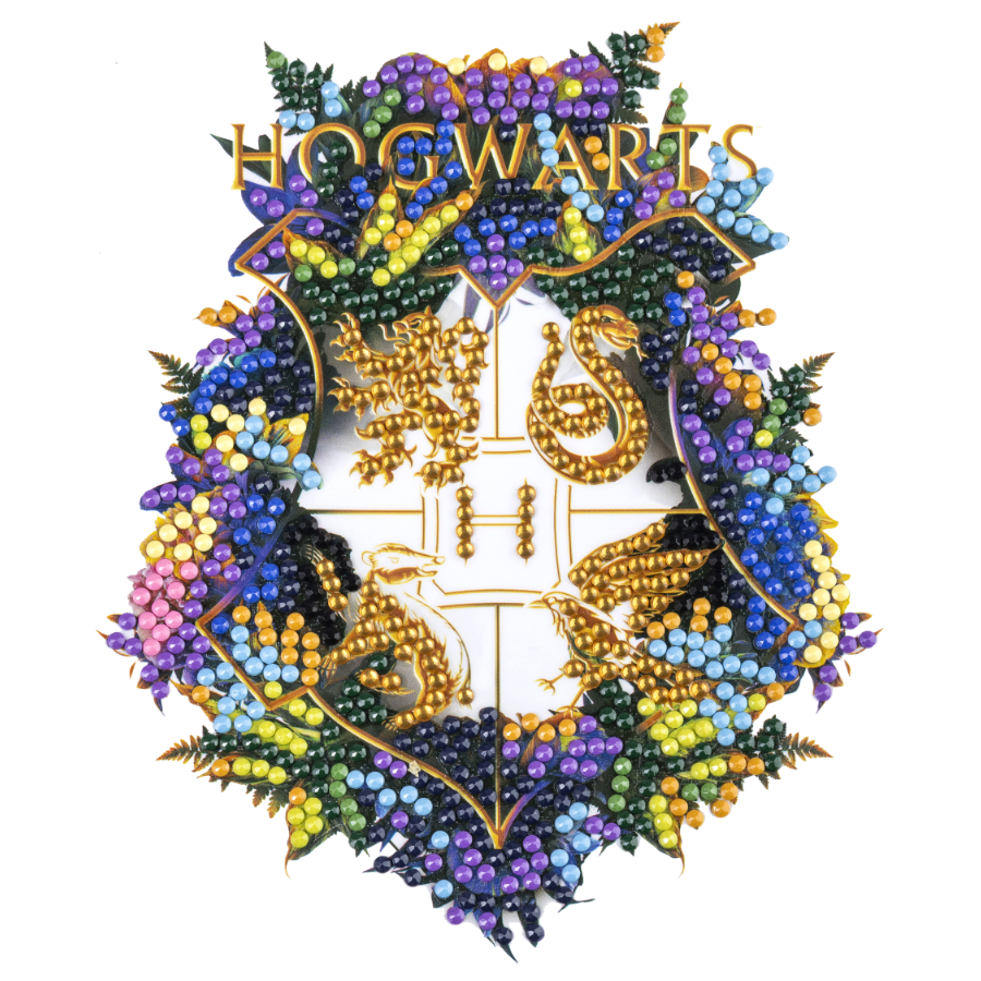 Harry Potter Hogwarts Crest Crystal Art Sticker Special Edition