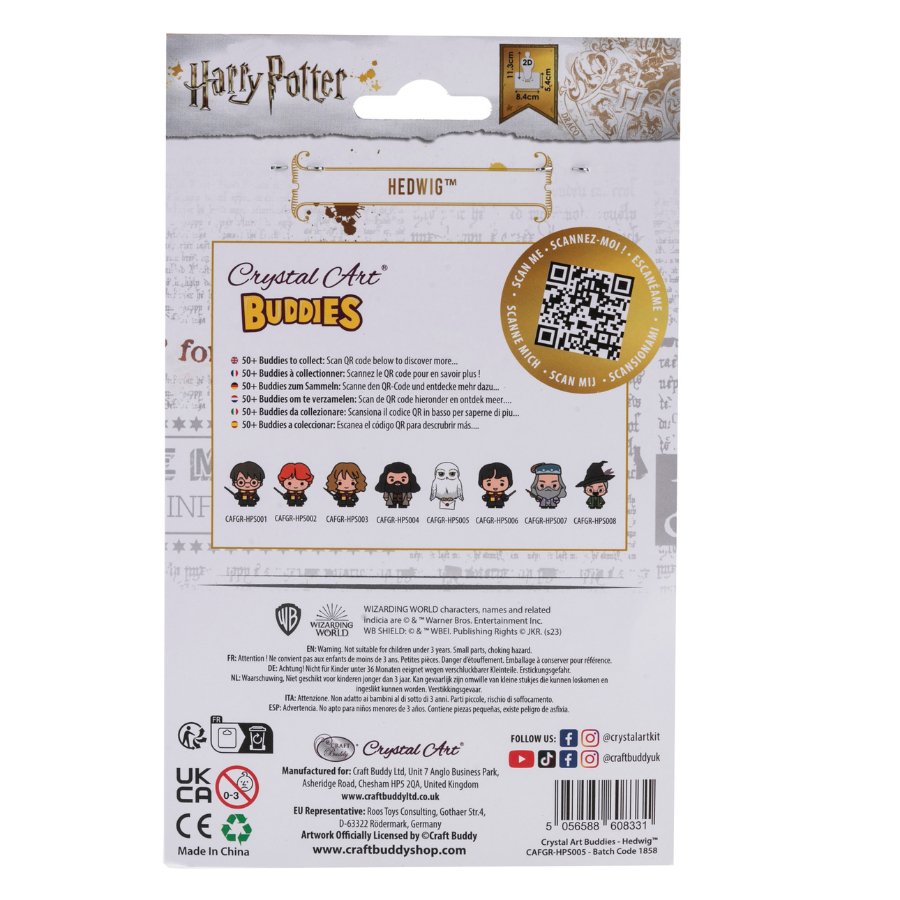 "Hedwig" Crystal Art Buddies Harry Potter Series 3
