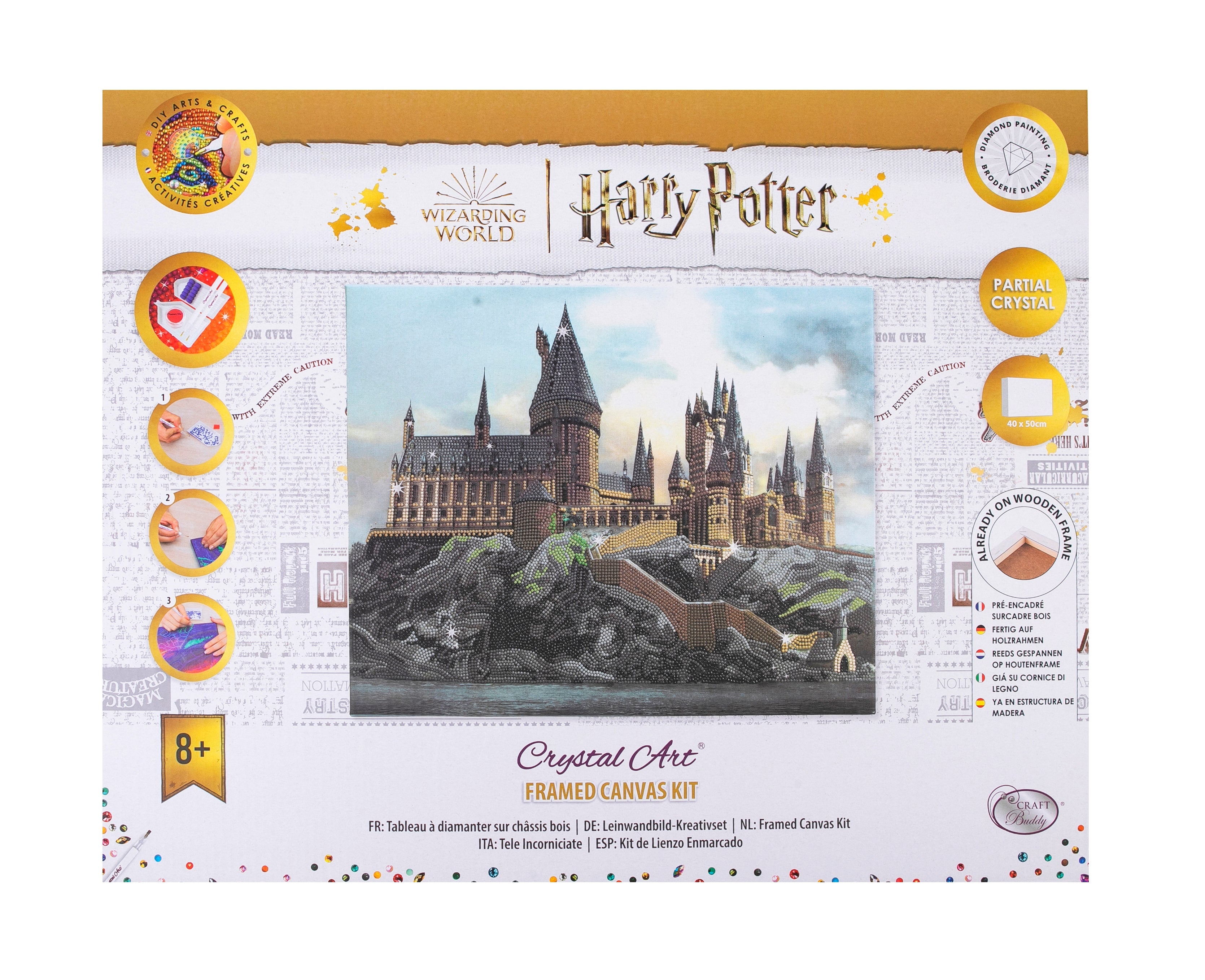"Hogwarts Castle" Harry Potter Crystal Art Canvas Kit 40x50cm