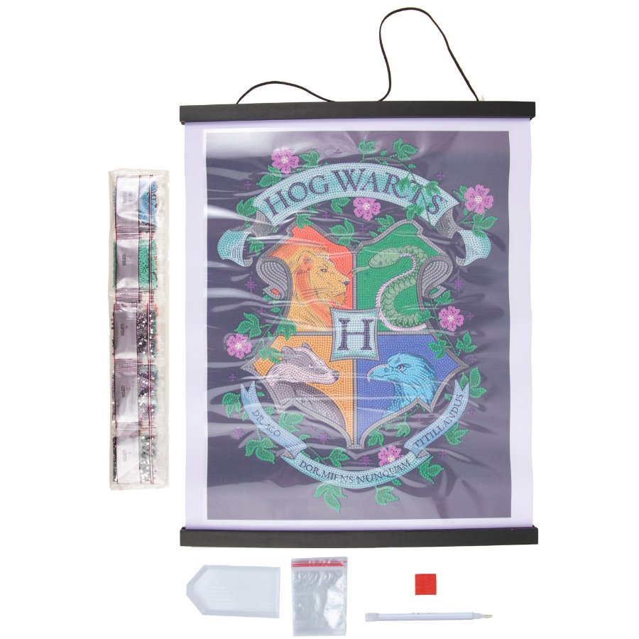 Hogwarts Crest Harry Potter Crystal Art Scroll Kit 40x50cm