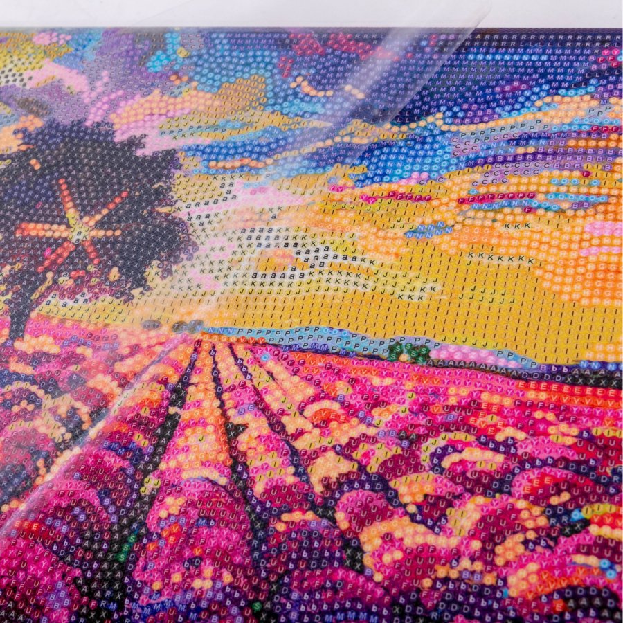 “Lavender Field” Crystal Art Canvas 30x30cm