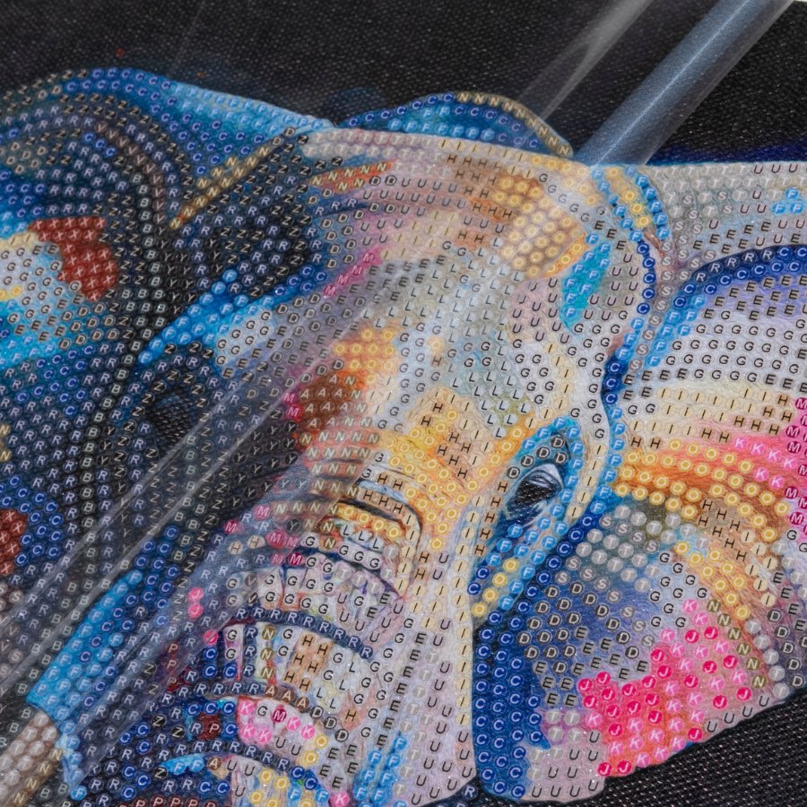 Majestic Elephant Crystal Art Canvas 30x30cm
