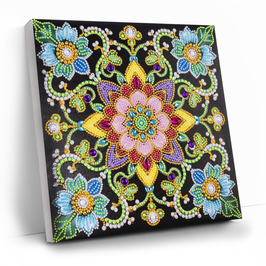 Mandala Colour Pearl Art Canvas Kit 30x30cm