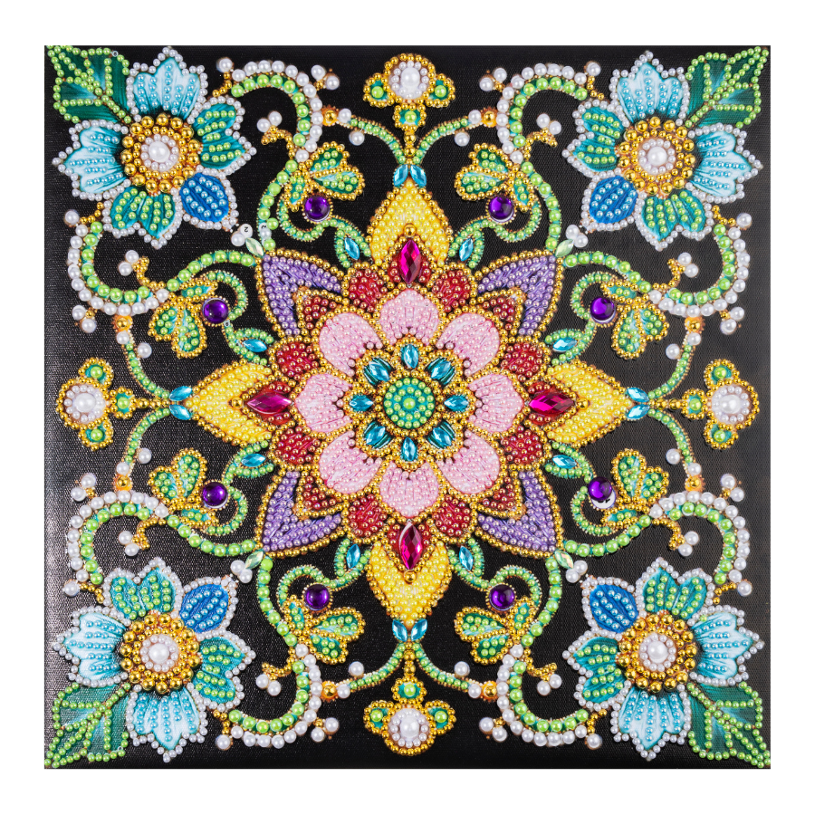 Mandala Colour Pearl Art Canvas Kit 30x30cm