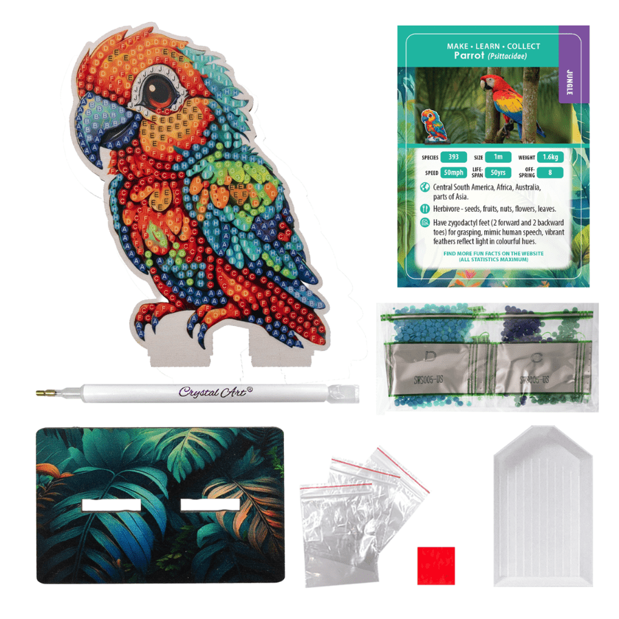 Parrot Crystal Art Wildlife Buddies