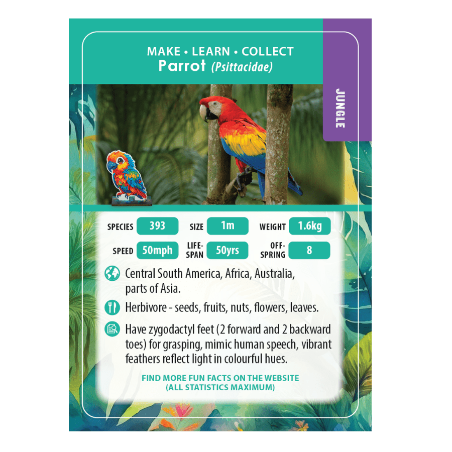 Parrot Crystal Art Wildlife Buddies