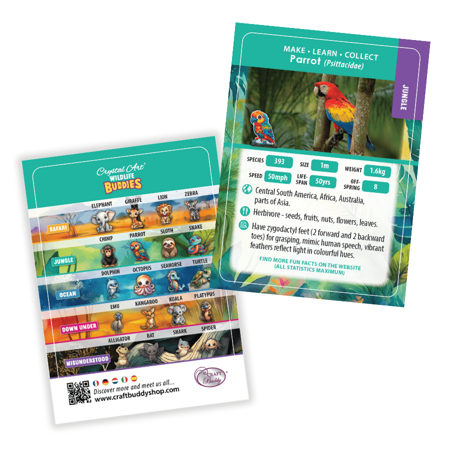 Parrot Crystal Art Wildlife Buddies