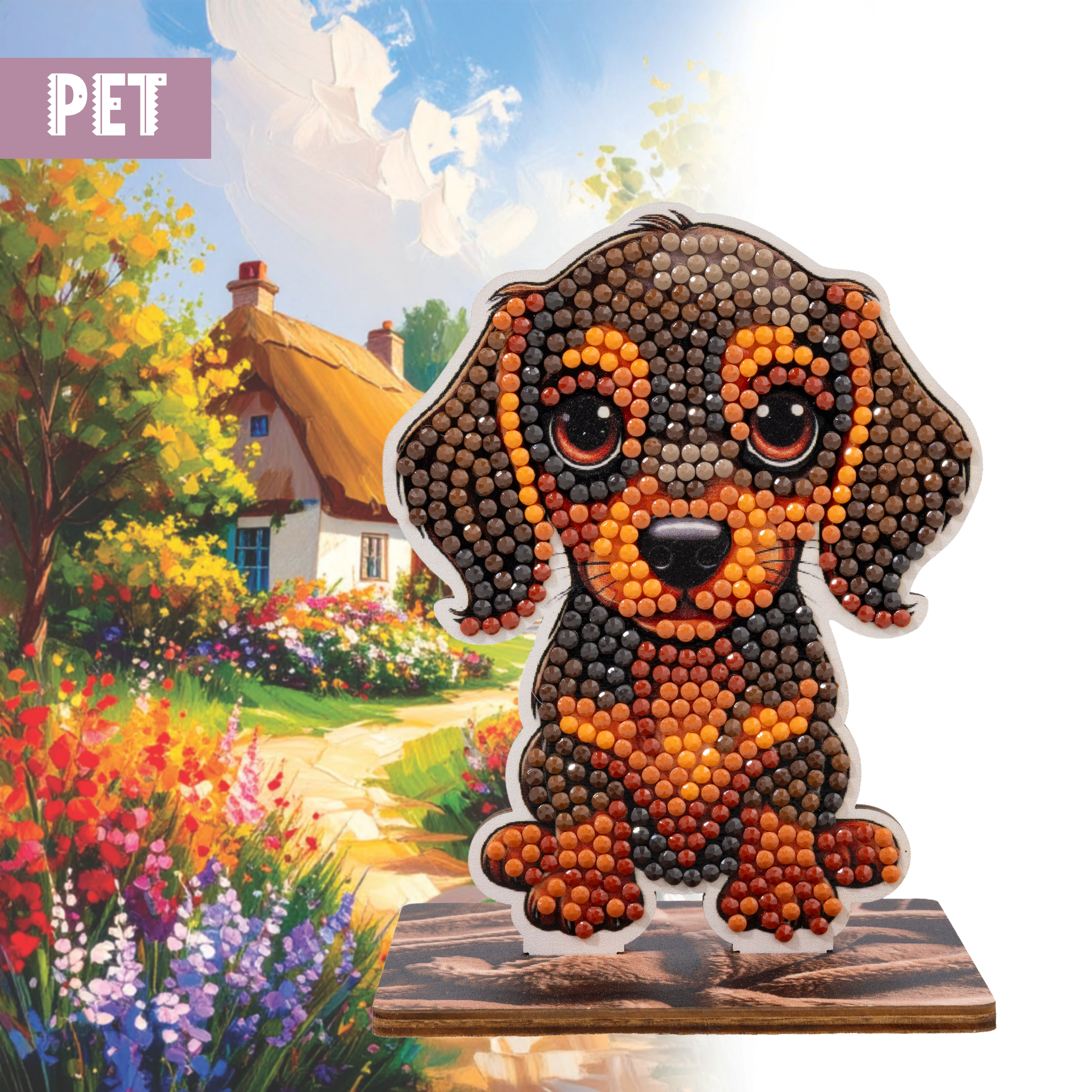 Puppy Crystal Art Wildlife Buddies