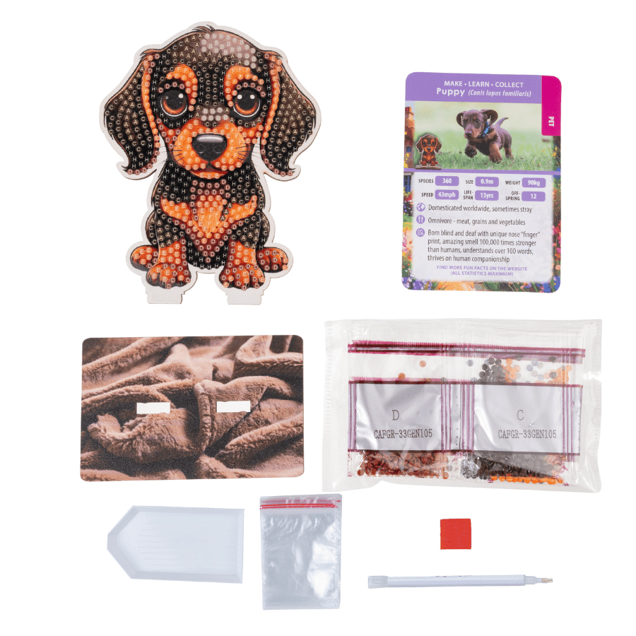 Puppy Crystal Art Wildlife Buddies