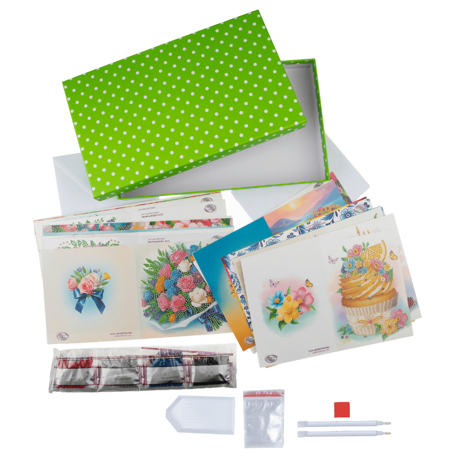 Summer Crystal Art Card Making Kit x 24 Cards
