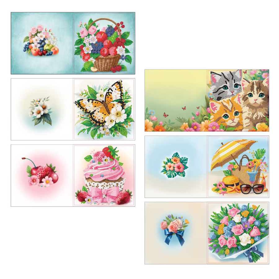 Summer Crystal Art Card Making Kit x 24 Cards
