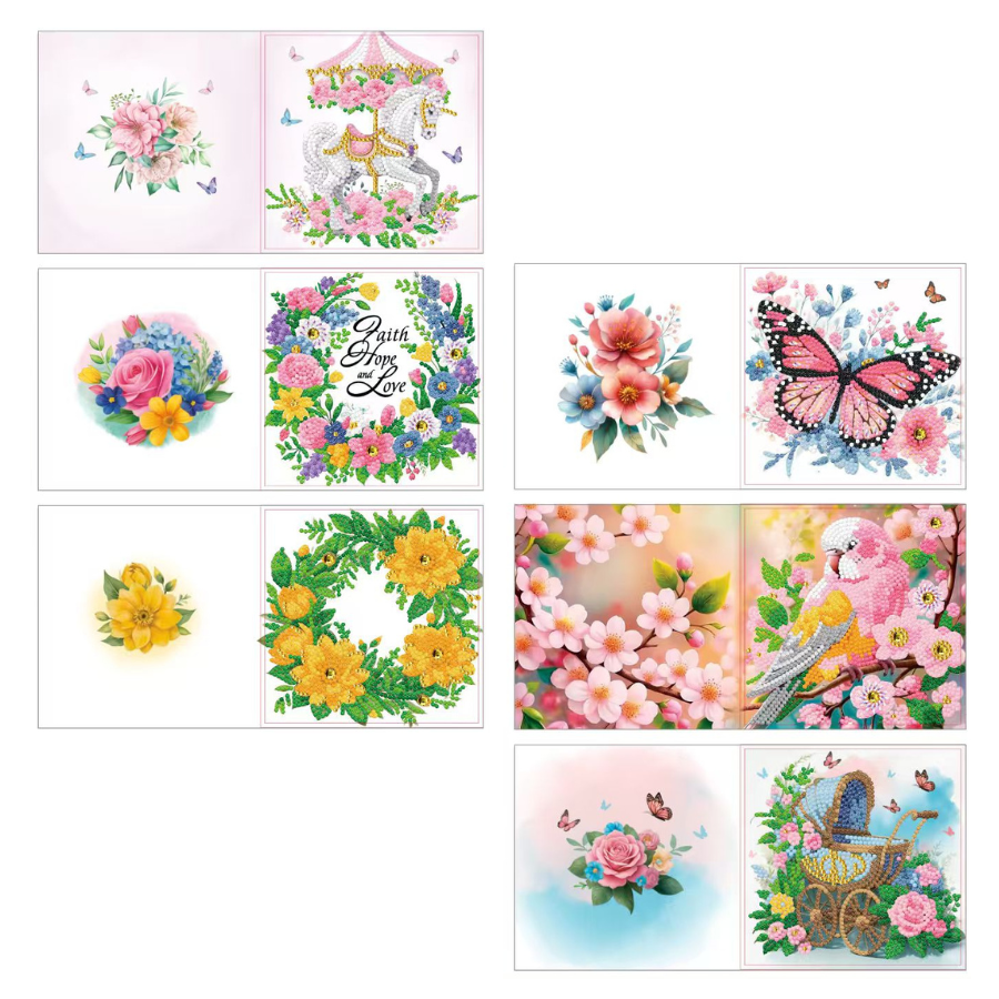 Summer Crystal Art Card Making Kit x 24 Cards