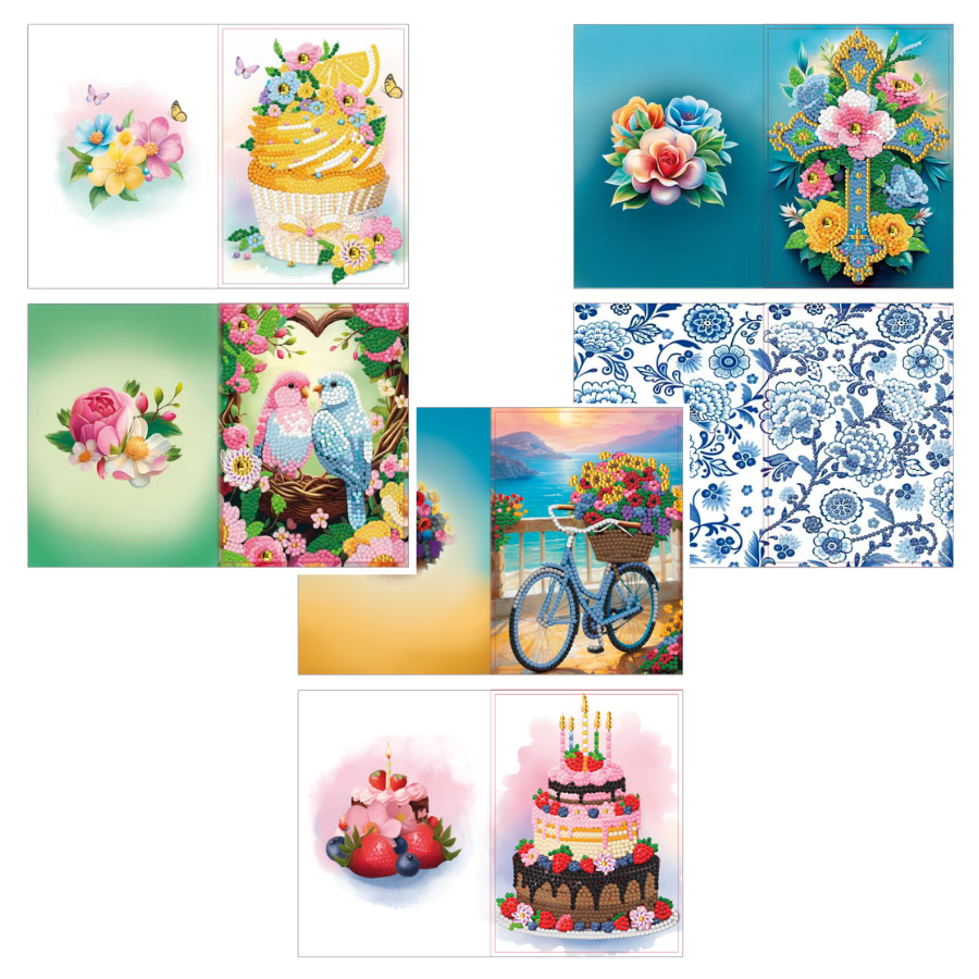 Summer Crystal Art Card Making Kit x 24 Cards