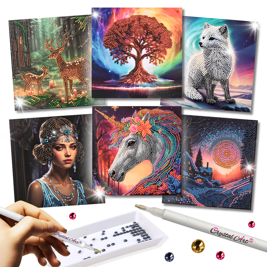 Enchanted Collection Crystal Art Cards Set of 6