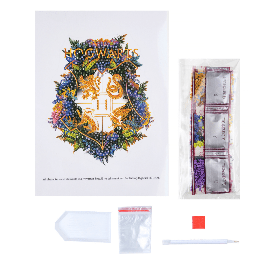 Harry Potter Hogwarts Crest Crystal Art Sticker Special Edition