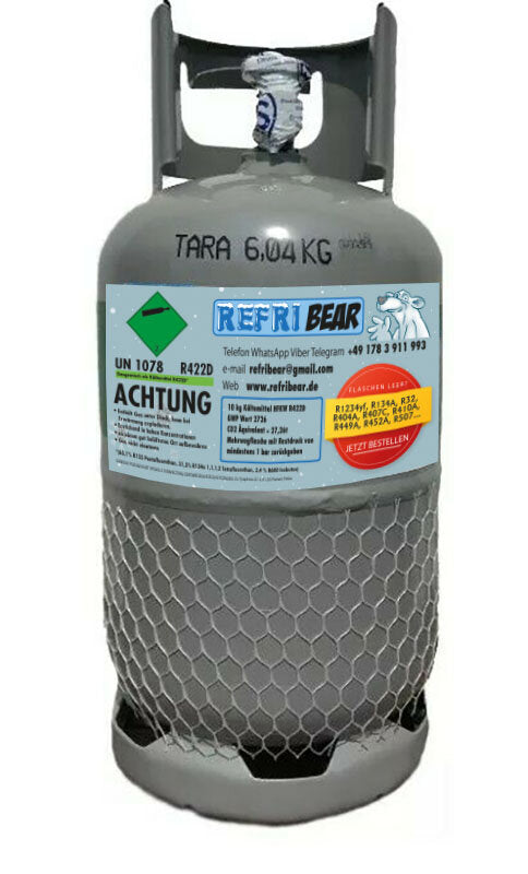R422D 10kg in Customer-Owned Refillable Steel Cylinder